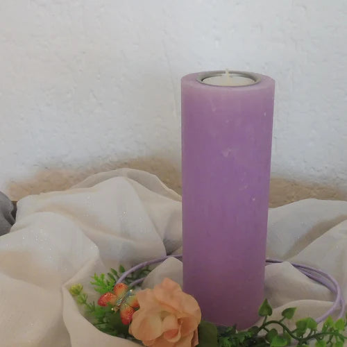Rustik Kerze mit Teelichteinsatz