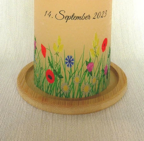 Kerzenteller Holz Rustik Kerze -Kerzenhelden