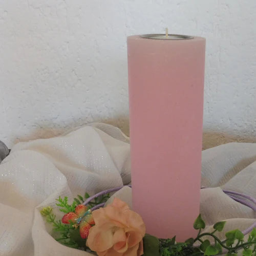 Rustik Kerze mit Teelichteinsatz