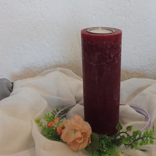 Rustik Kerze mit Teelichteinsatz - Kerzenhelden