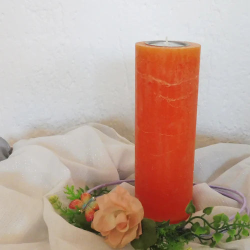 Rustik Kerze mit Teelichteinsatz - Kerzenhelden