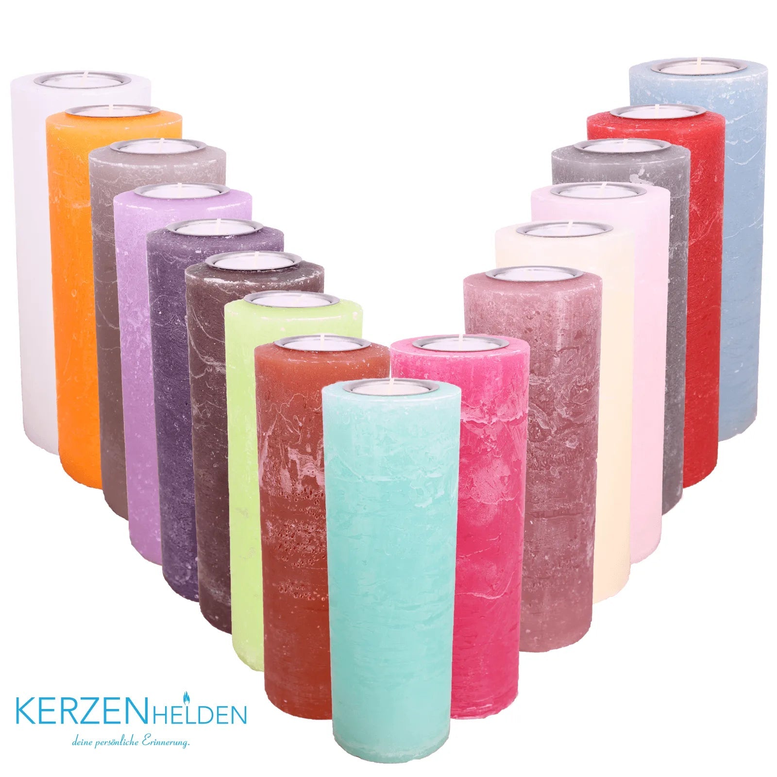 Rustik Kerze mit Teelichteinsatz - Kerzenhelden - Kunstwerk