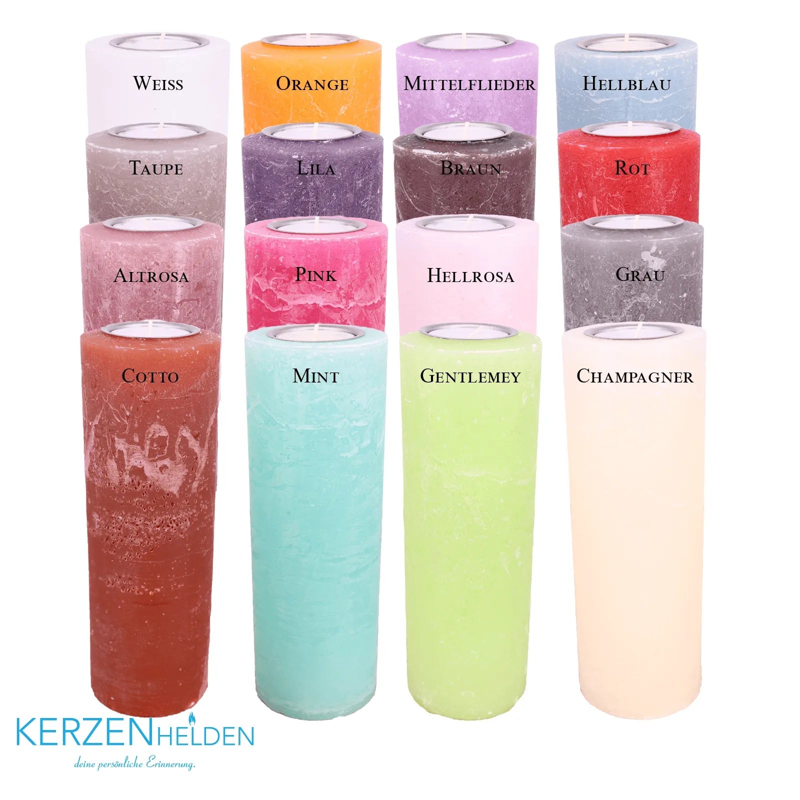 Rustik Kerze mit Teelichteinsatz - Kerzenhelden - Kunstwerk