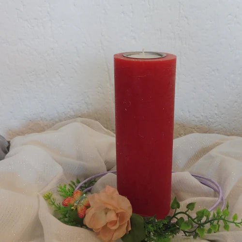 Rustik Kerze mit Teelichteinsatz - Kerzenhelden - Kunstwerk