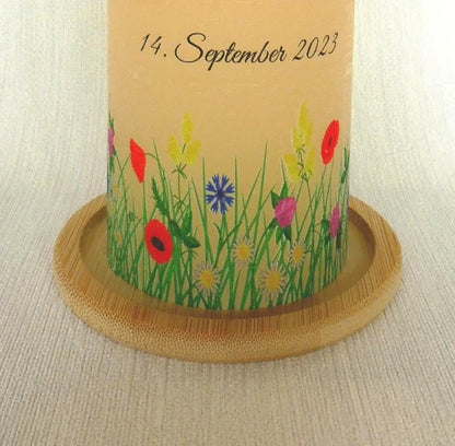 Kerzenteller Holz Rustik Kerze -Kerzenhelden