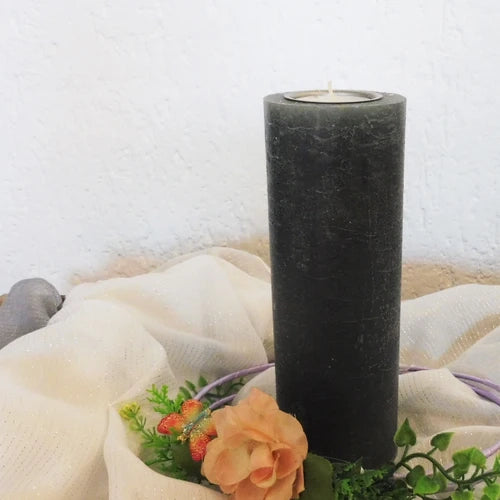 Rustik Kerze mit Teelichteinsatz - Kerzenhelden