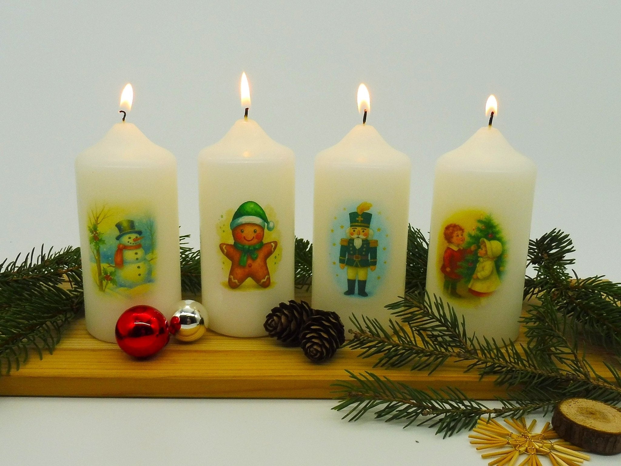 Weihnachtskerzen - Set Edition 2025 - Kerzenhelden - Kunstwerk